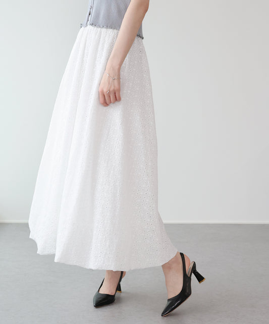 【早割5％OFF】コットンレースバルーンスカート