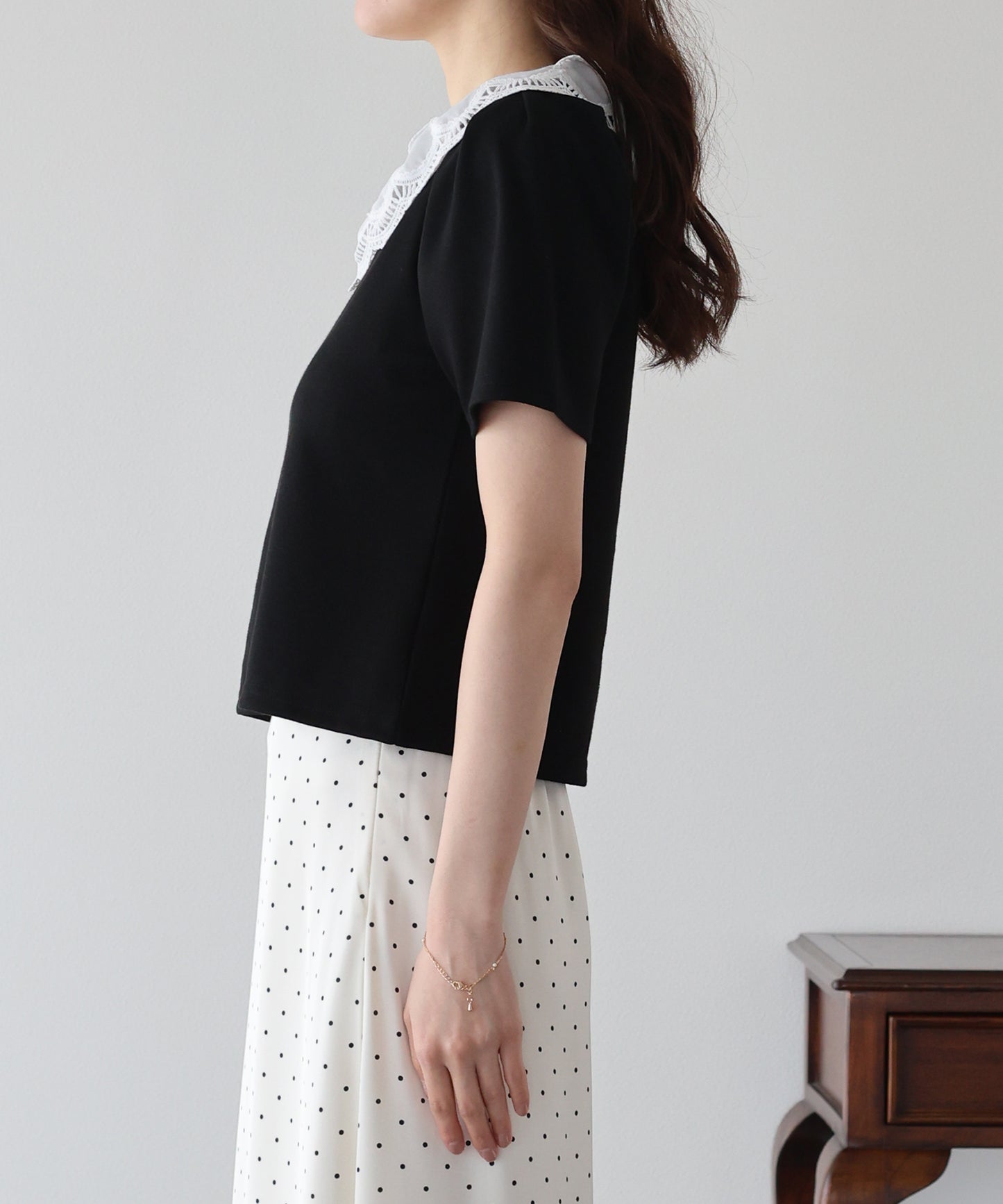 【早割5％OFF】エンブロイダリーレースカットソー【ネコポス】