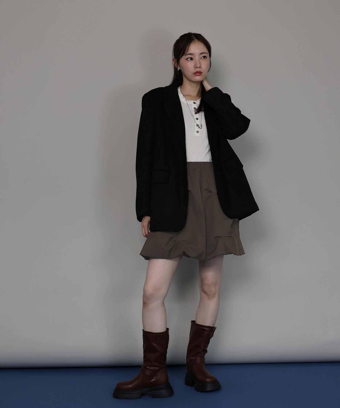 [ J by blue ]ピンタックミニスカート