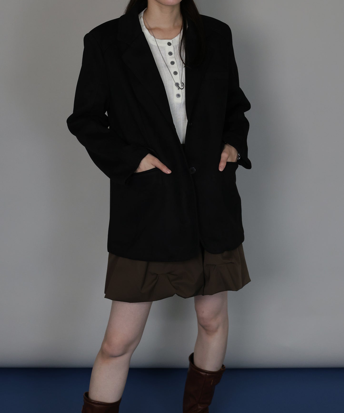 [J by blue]スウェードテーラードジャケット