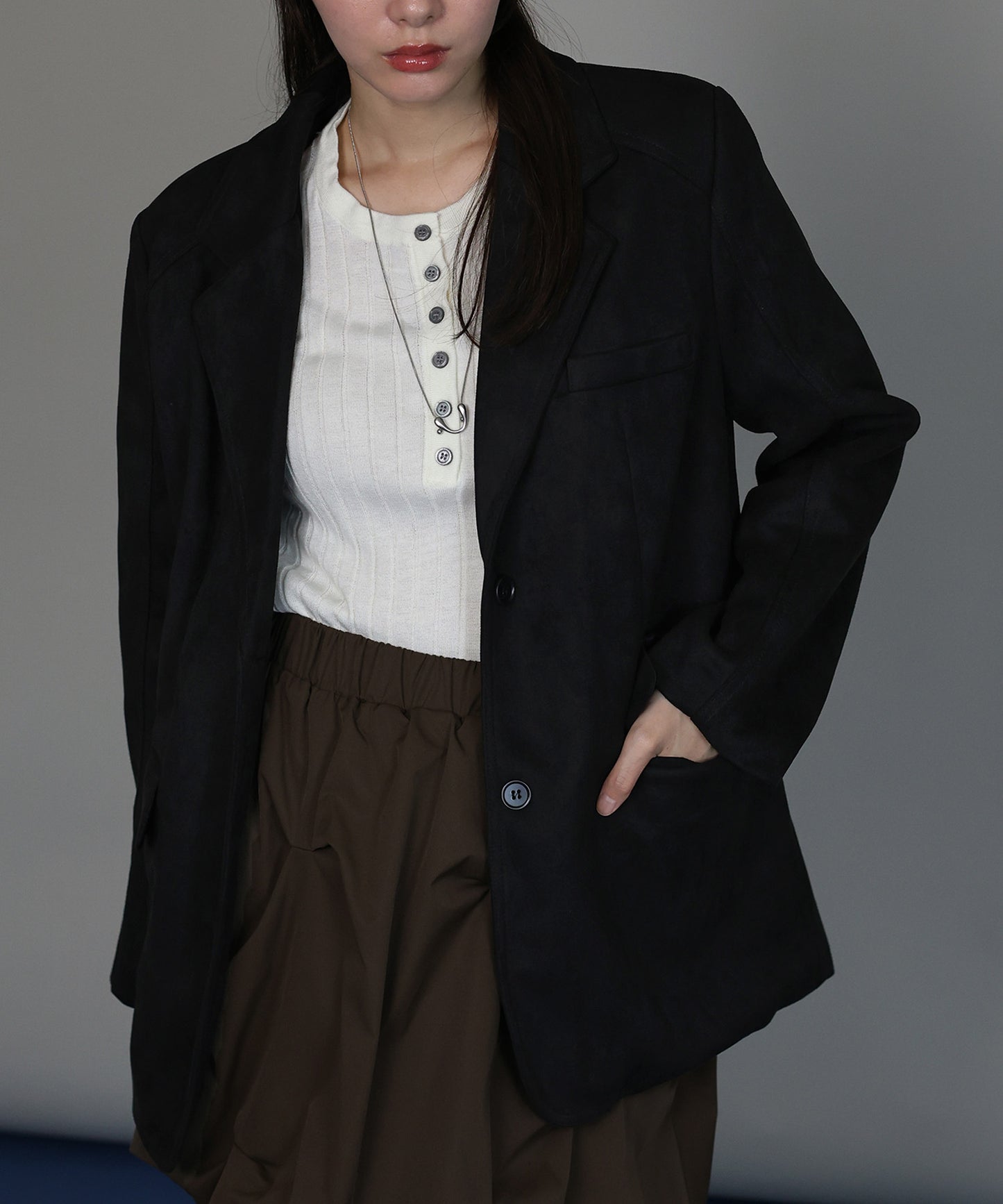 [J by blue]スウェードテーラードジャケット