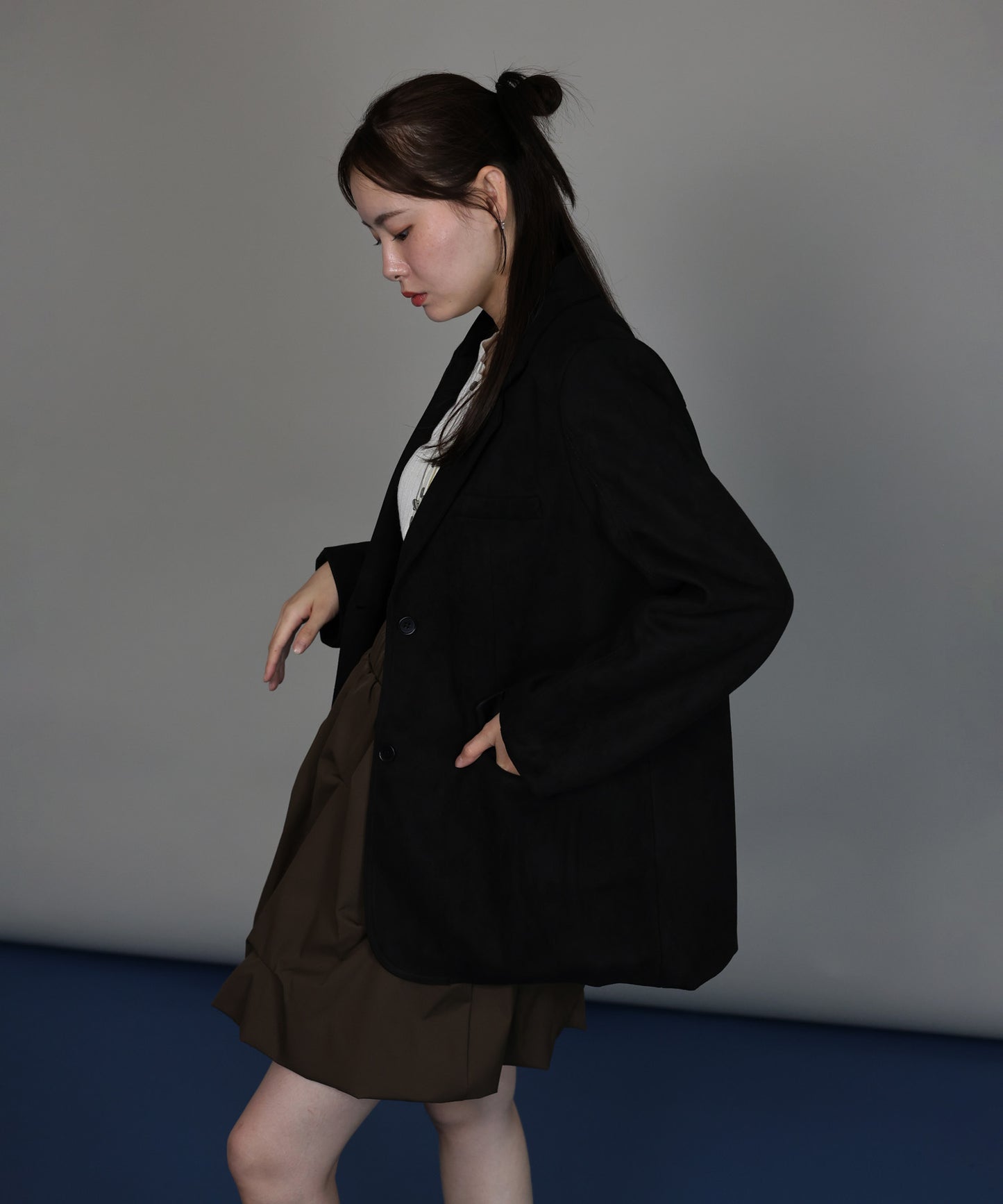 [J by blue]スウェードテーラードジャケット