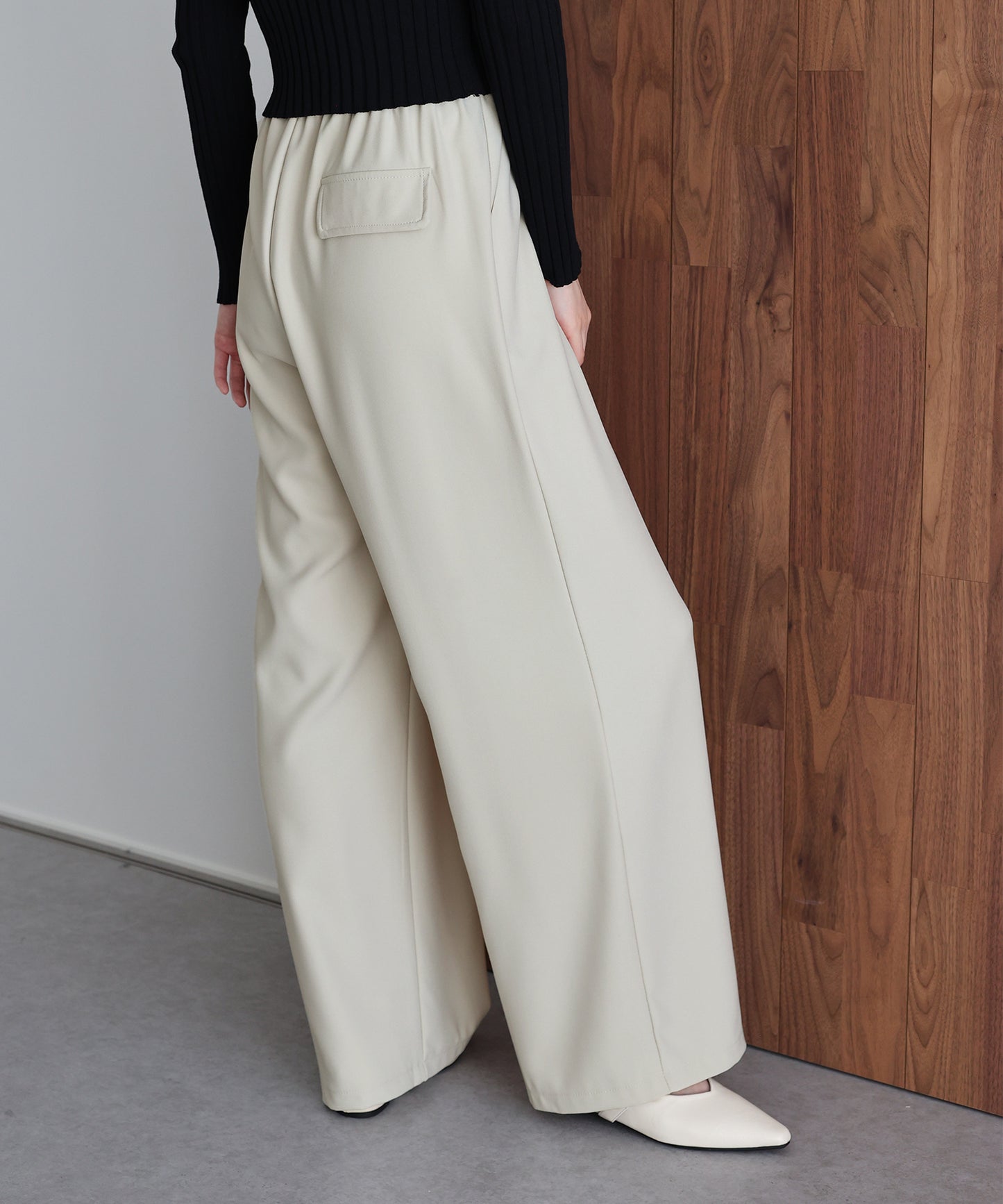 レザードロストワイドパンツ