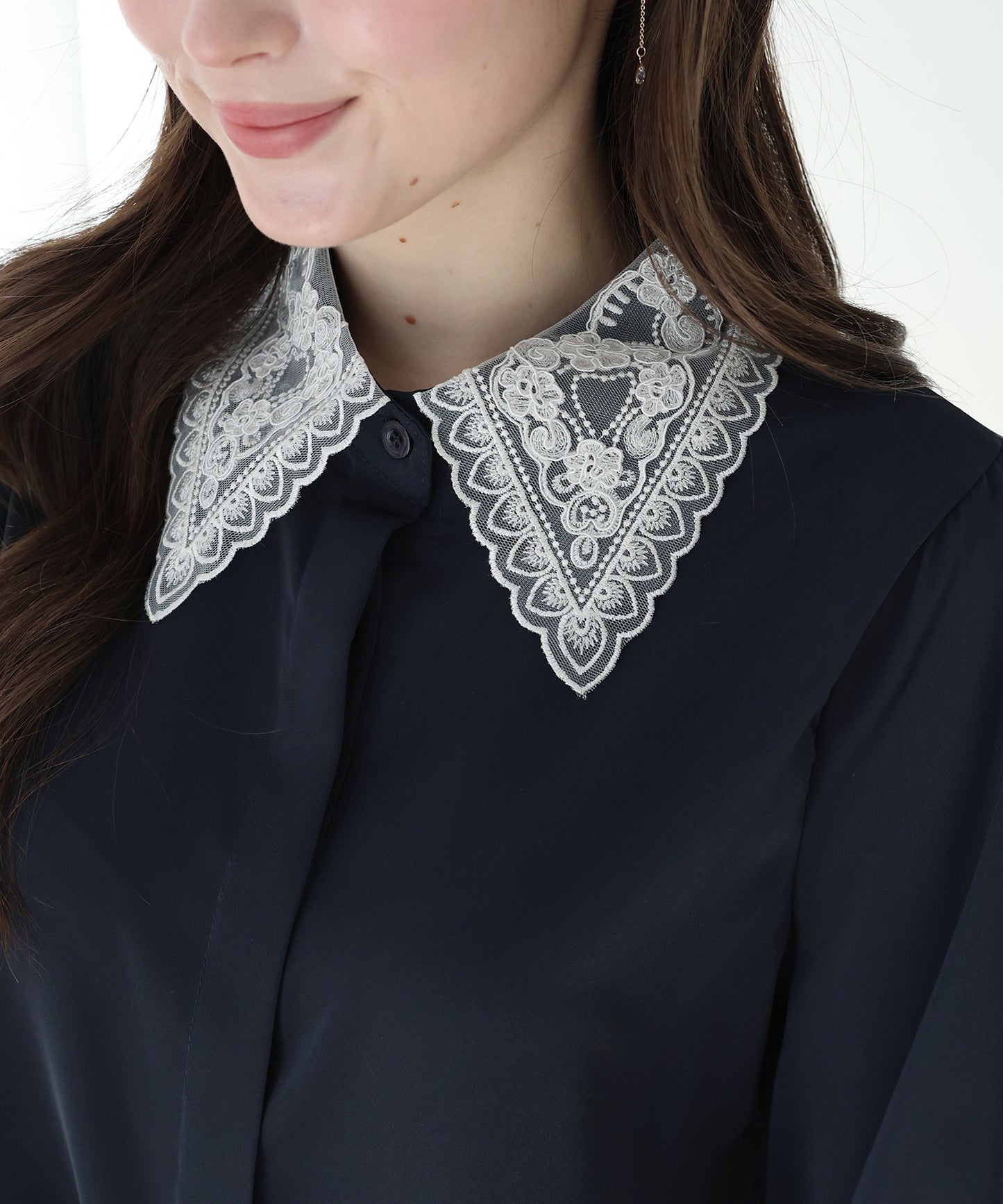 レース襟ブラウス【ネコポス】