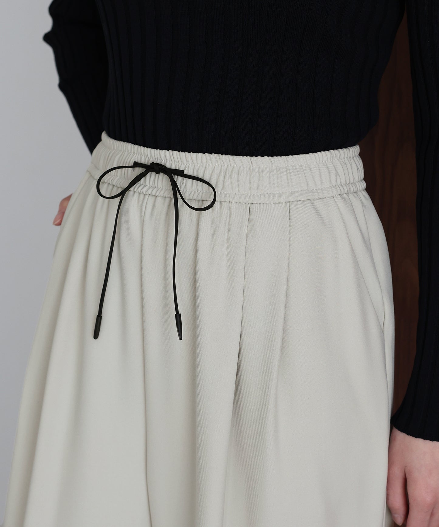 レザードロストワイドパンツ