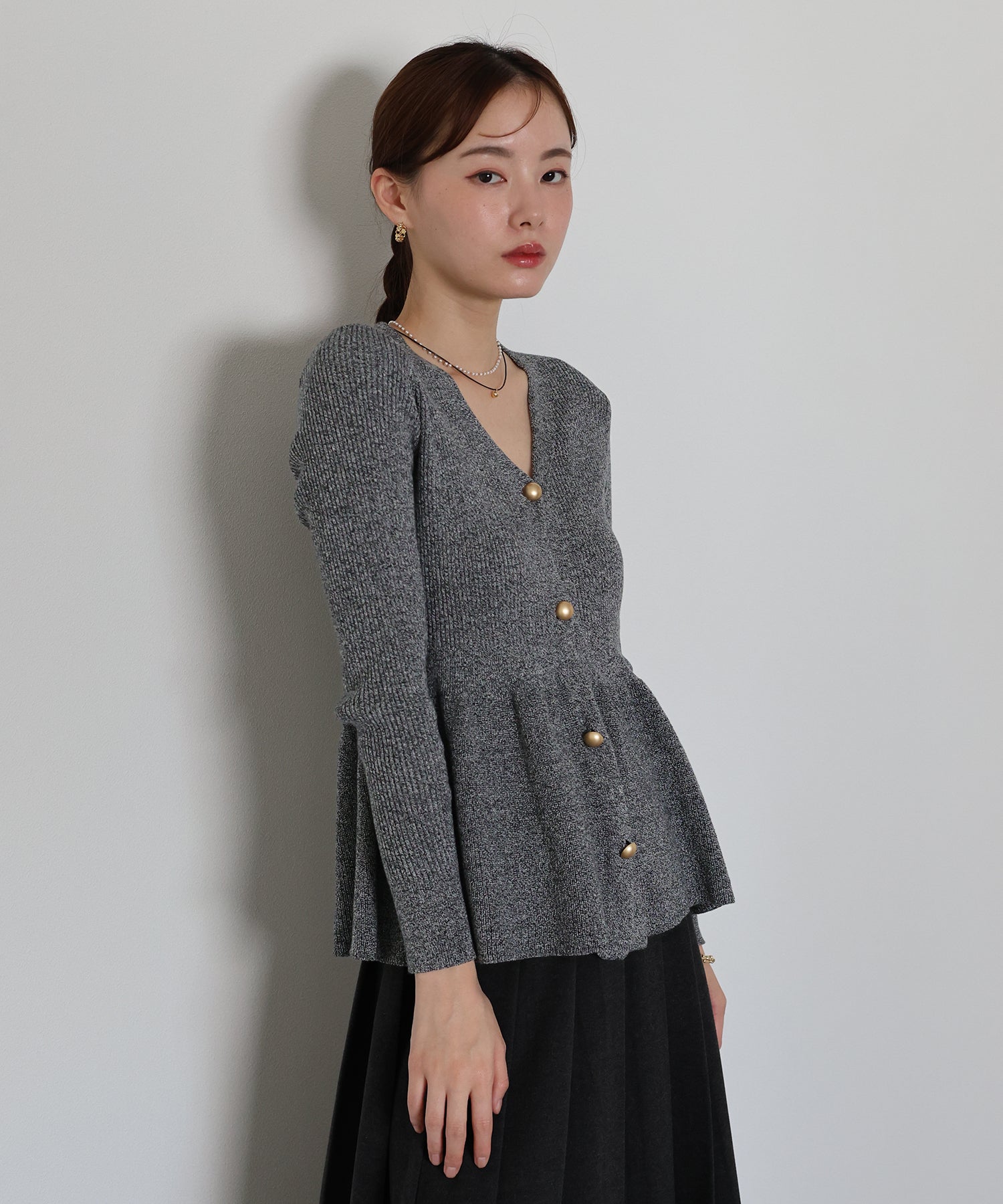 定価7.5万円 タグ付き ギンガムドレープコート DIAGRAM 金ボタン ゴールドボタンペプラムカーディガン[J by blue] – BLUE ONLINE