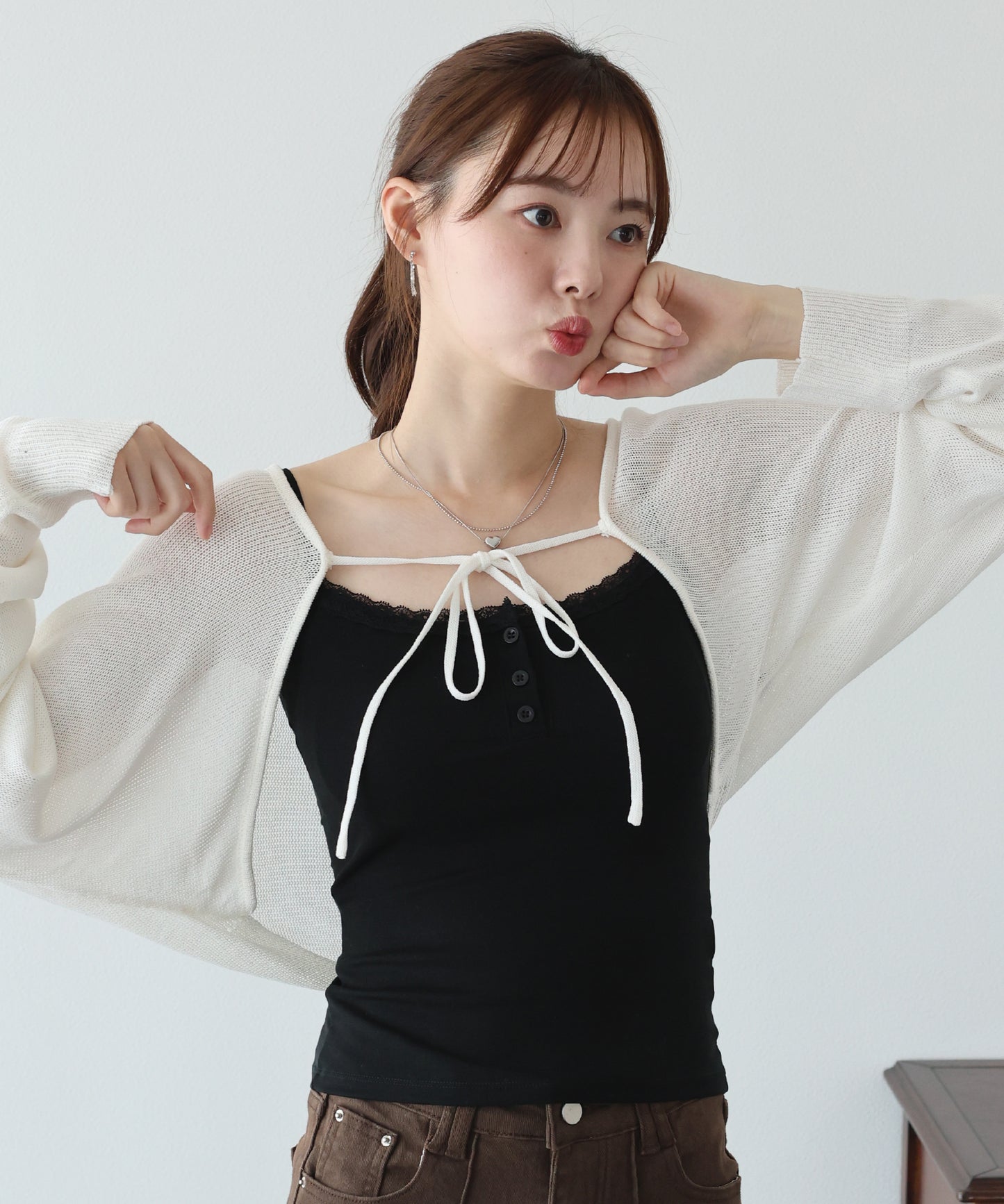 【早割5％OFF】フロントリボンシアーポレロ【メール便】