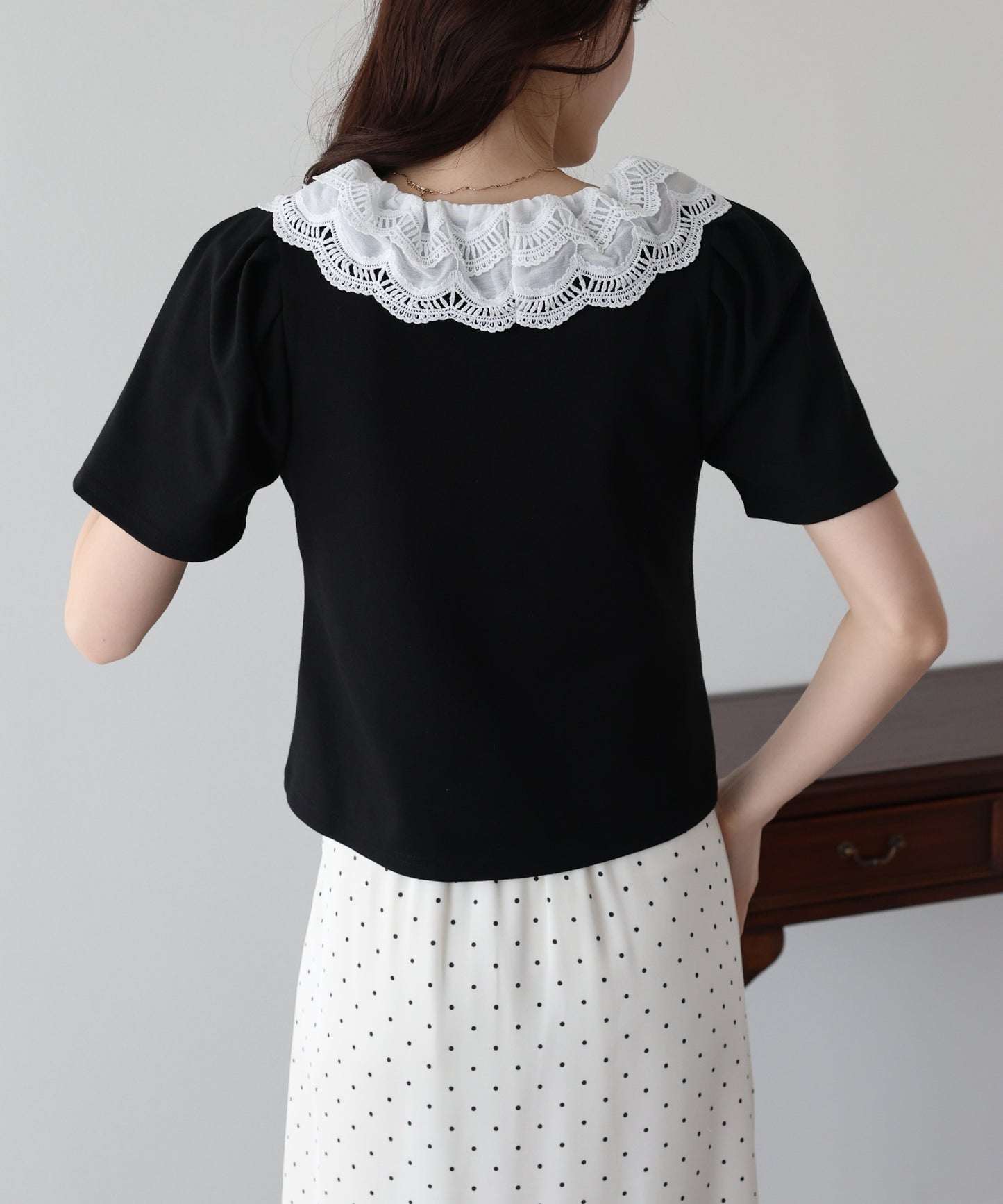 【早割5％OFF】エンブロイダリーレースカットソー【ネコポス】