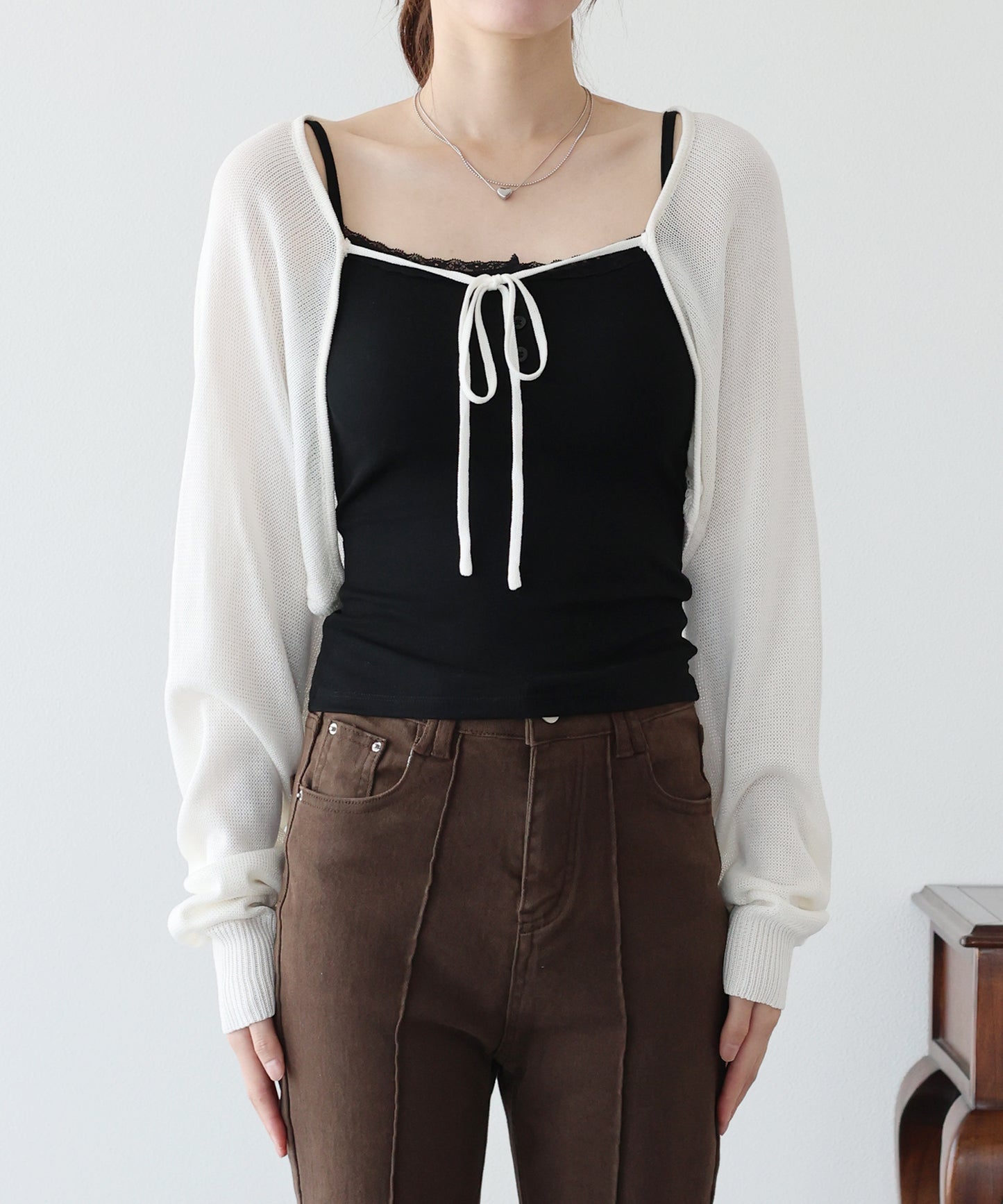 【早割5％OFF】フロントリボンシアーポレロ【メール便】