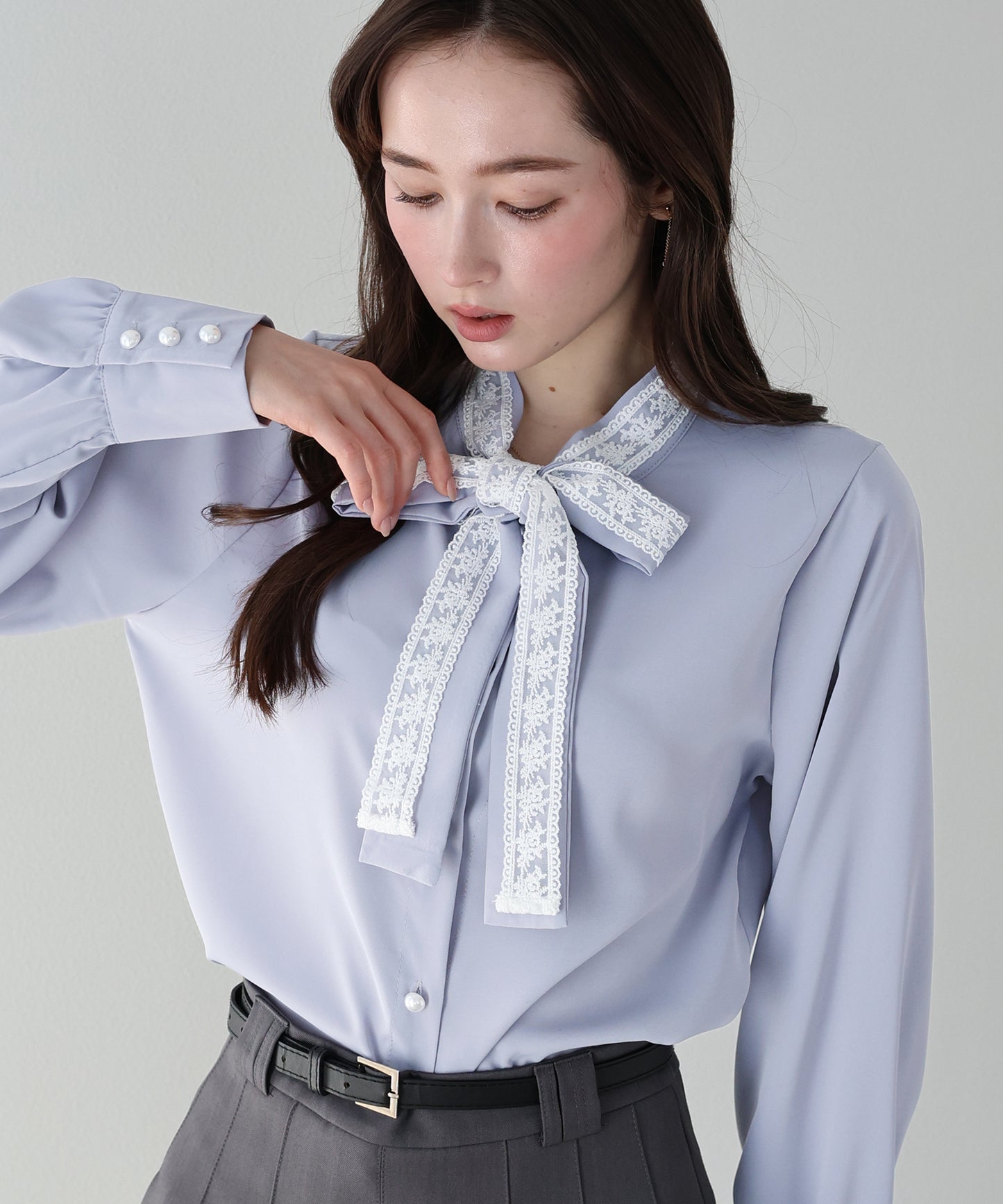 レースボウタイブラウス【ネコポス】