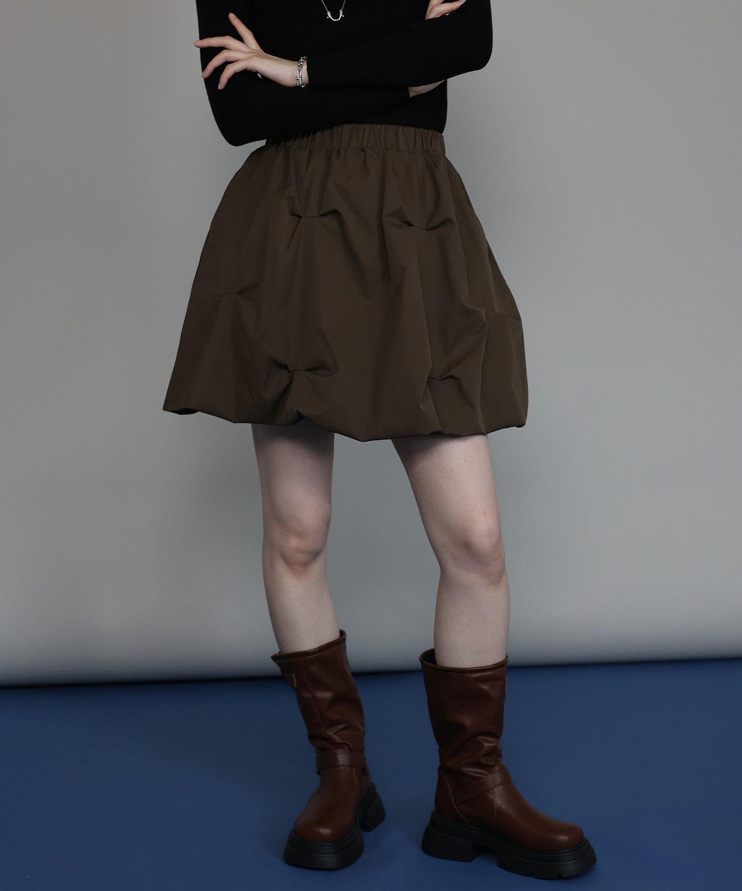 【早割5％OFF】[ J by blue ]ピンタックミニスカート