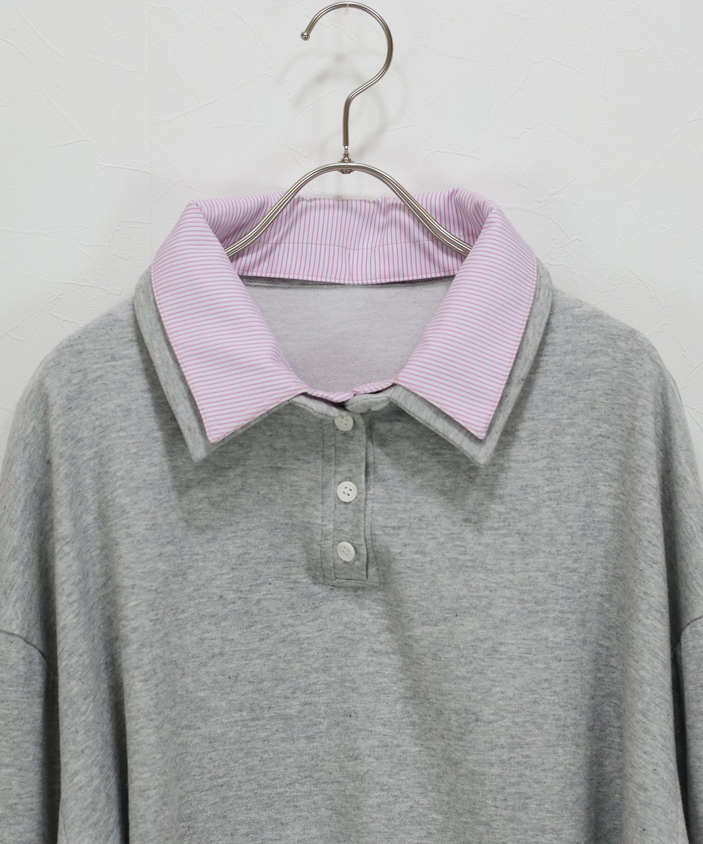 【早割5％OFF】シャツレイヤードスウェット