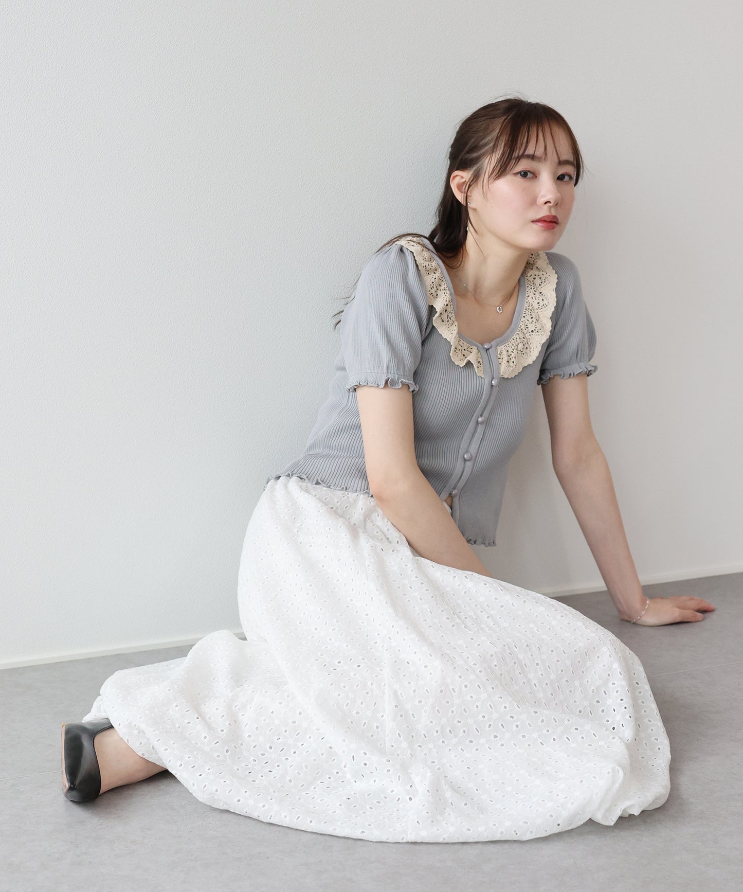 コットンレースバルーンスカート