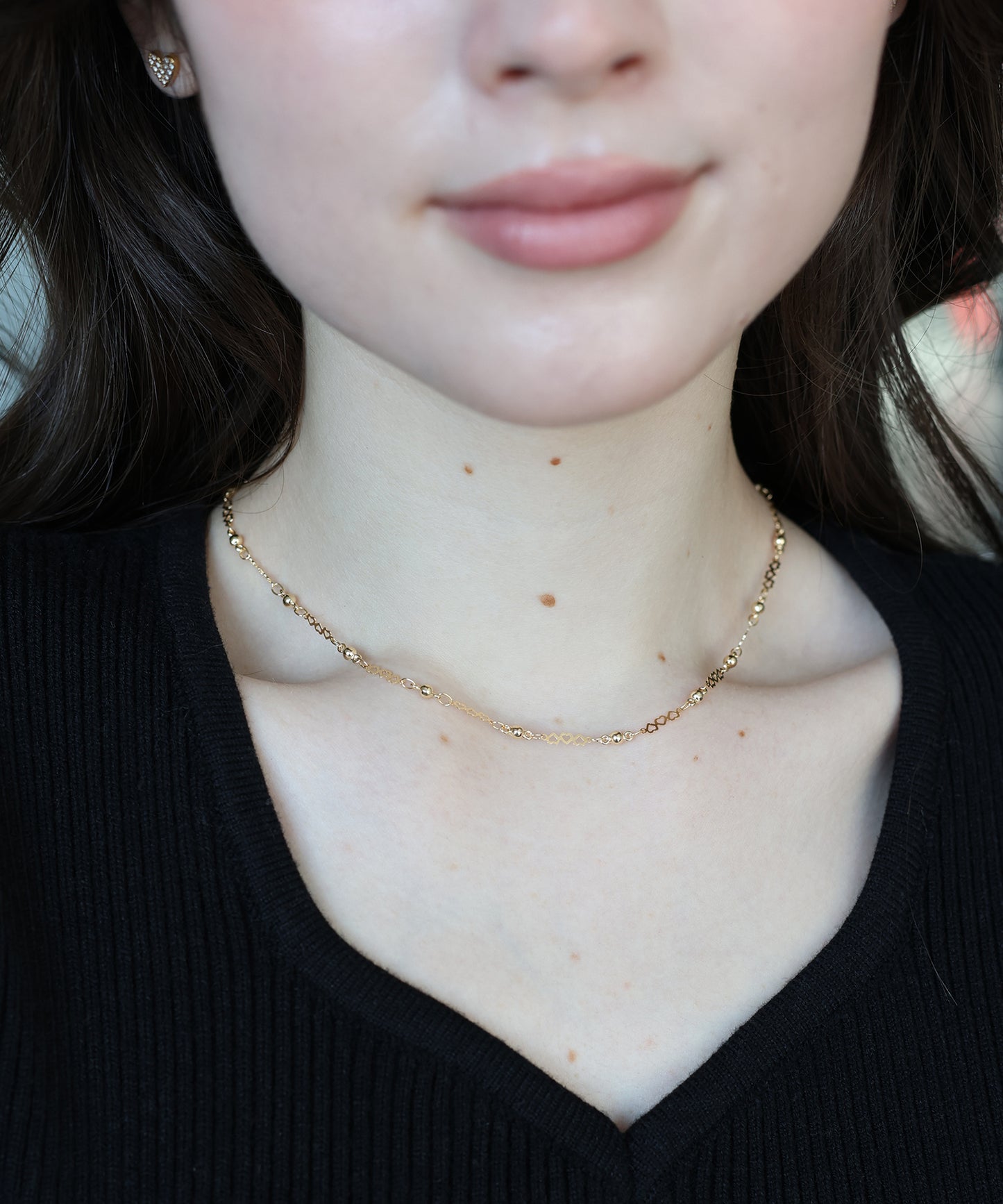 【早割5％OFF】ハートチェーンネックレス【ネコポス】