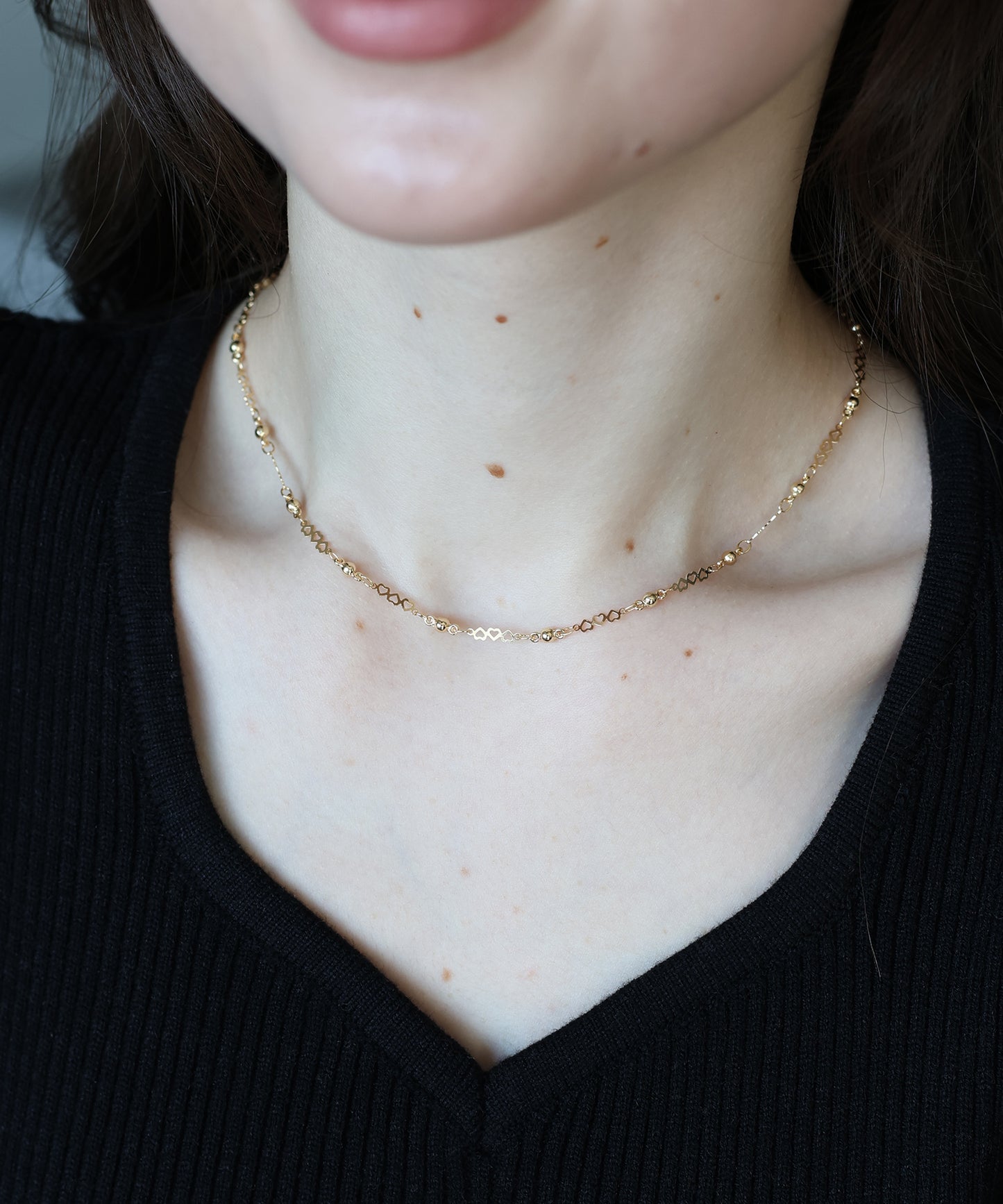 【早割5％OFF】ハートチェーンネックレス【ネコポス】