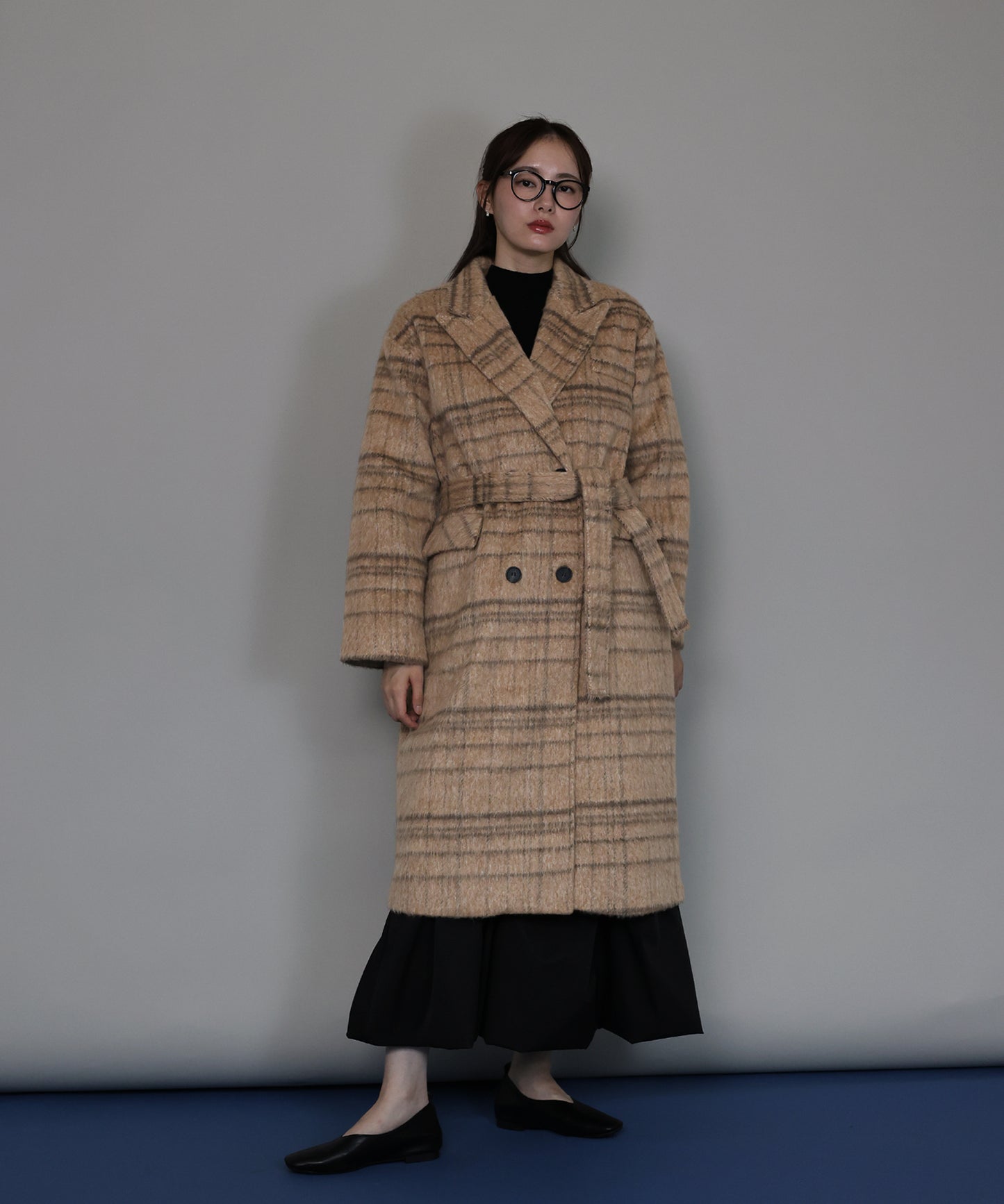 【TIME SALE】[ J by blue ]チェックロングコート