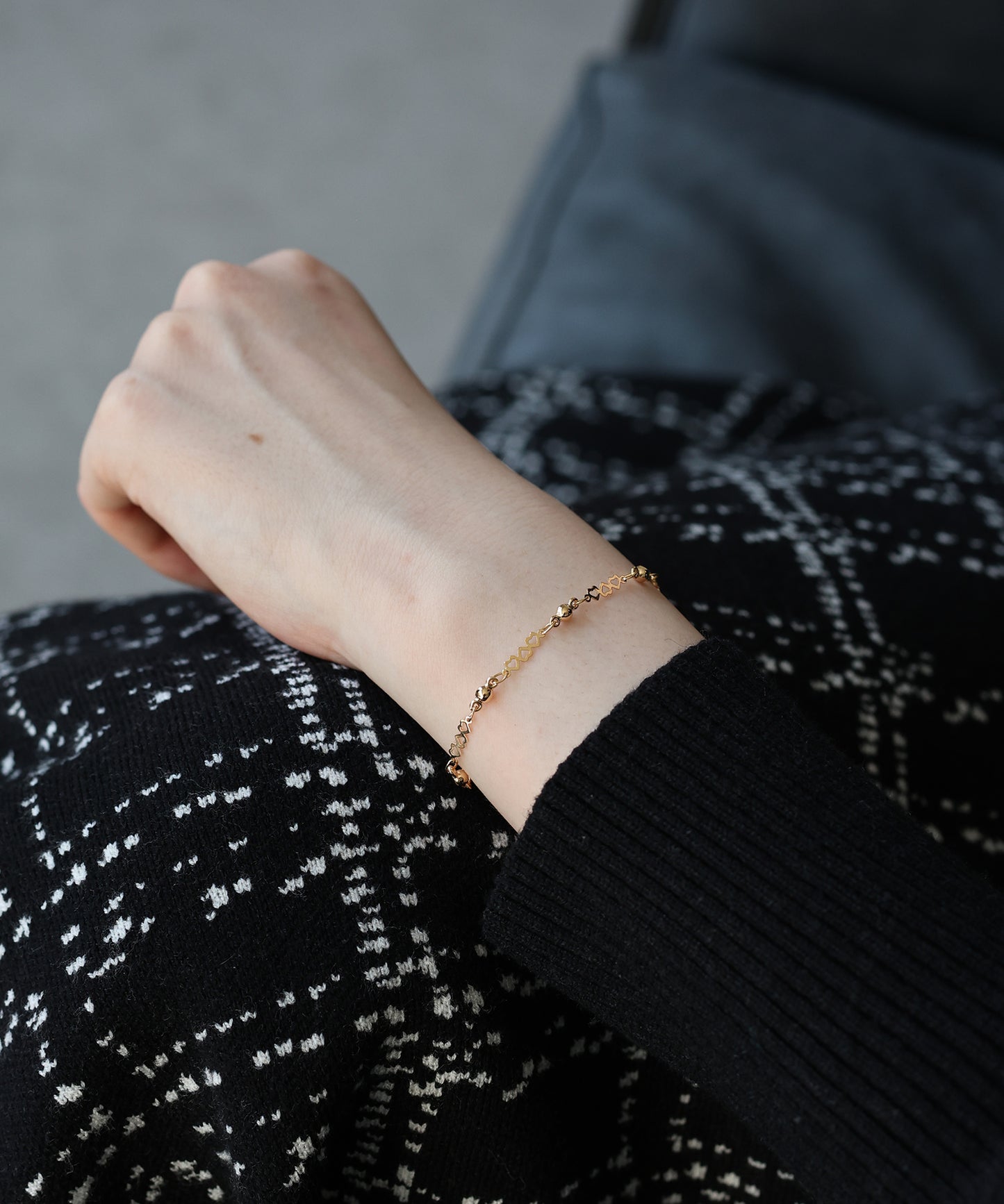 【早割5％OFF】ハートチェーンブレスレット【ネコポス】