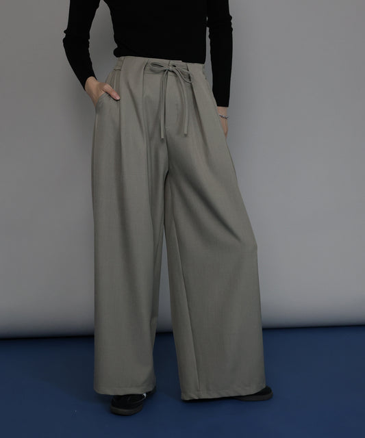 【早割5％OFF】[J by blue]タックワイドパンツ