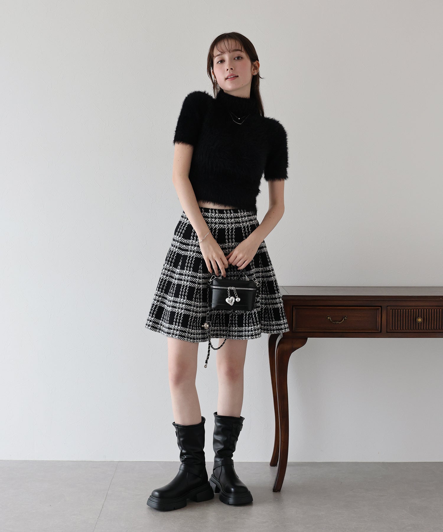 TIME SALE】チェックニットミニマーメイドスカート – BLUE ONLINE