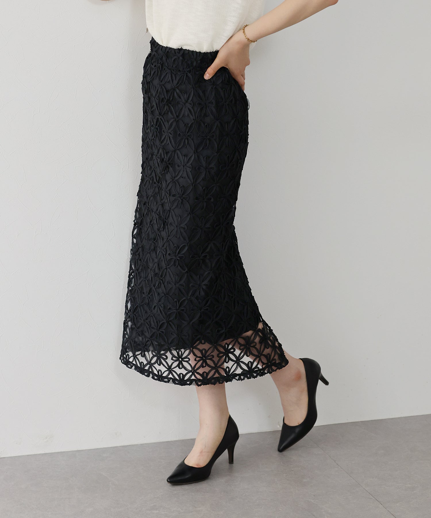 Ballsey ボールジー サークルフラワーチュール タイトスカート Ballsey（ボールジィ） スカート サークルフラワーチュール タイト