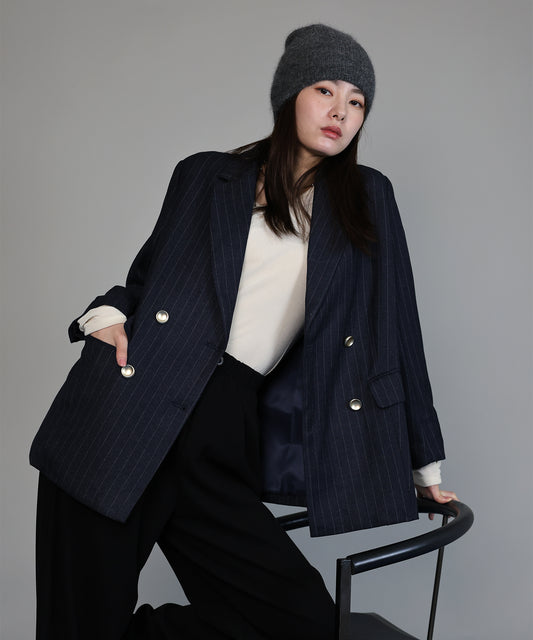 【早割5％OFF】ピンストライプテーラードジャケット