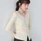 フロントギャザーレースニット