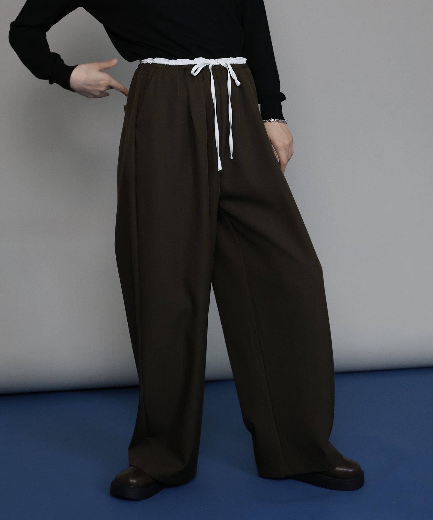 【早割5％OFF】[ J by blue ]ウエストリボンパンツ