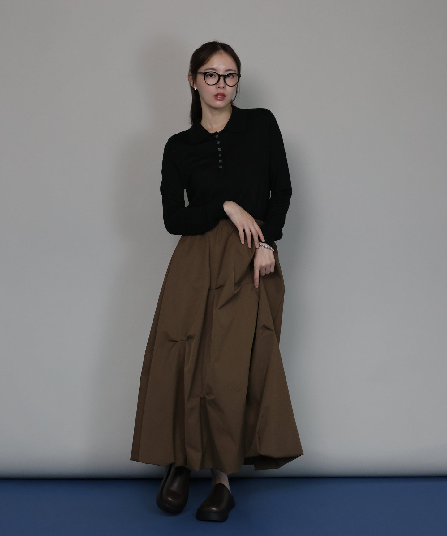 ランダムタックバルーンスカート[J by blue]