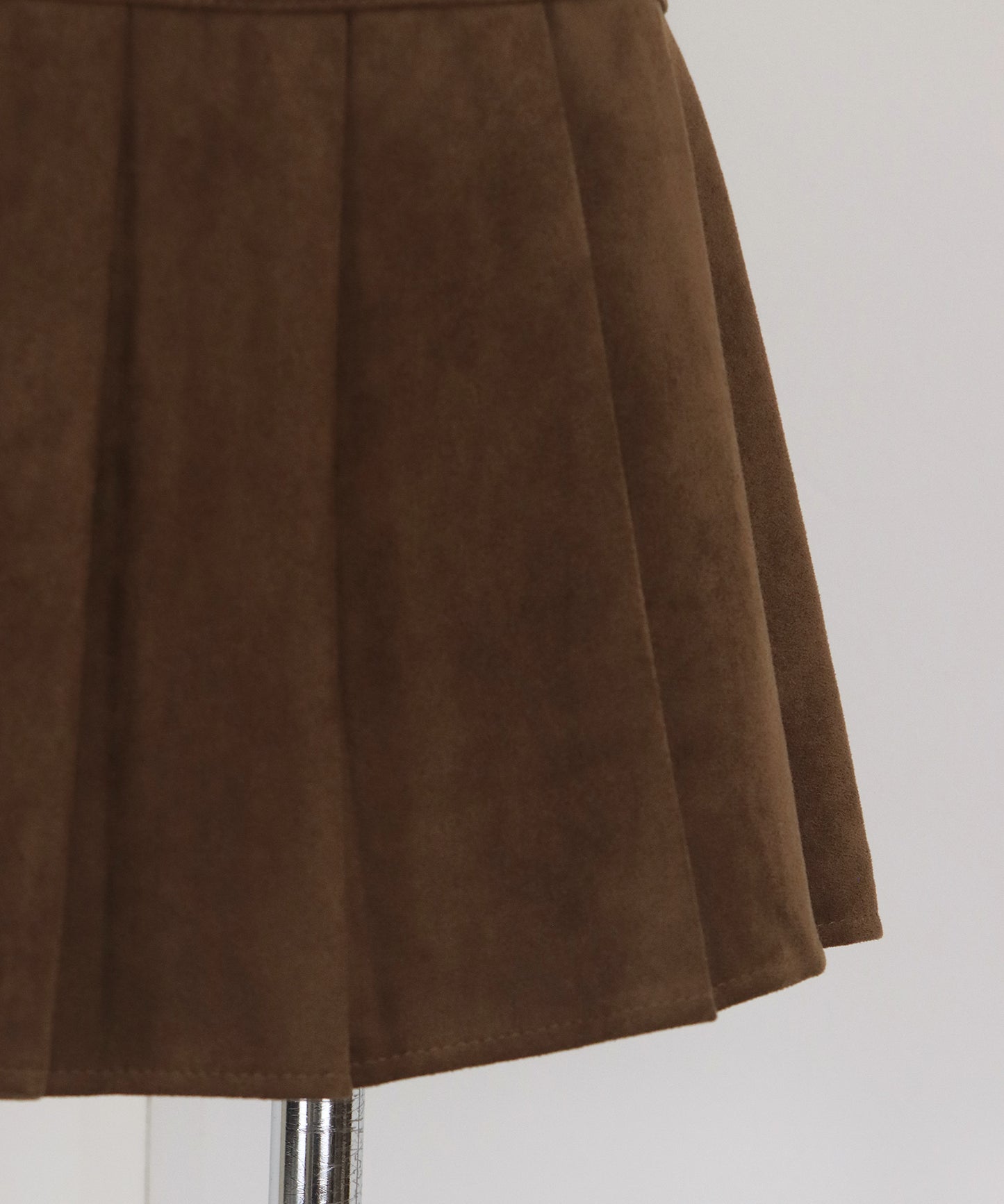 ベルトSETスウェードプリーツミニスカート