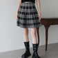 【TIME SALE】チェックニットミニマーメイドスカート