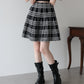 【TIME SALE】チェックニットミニマーメイドスカート