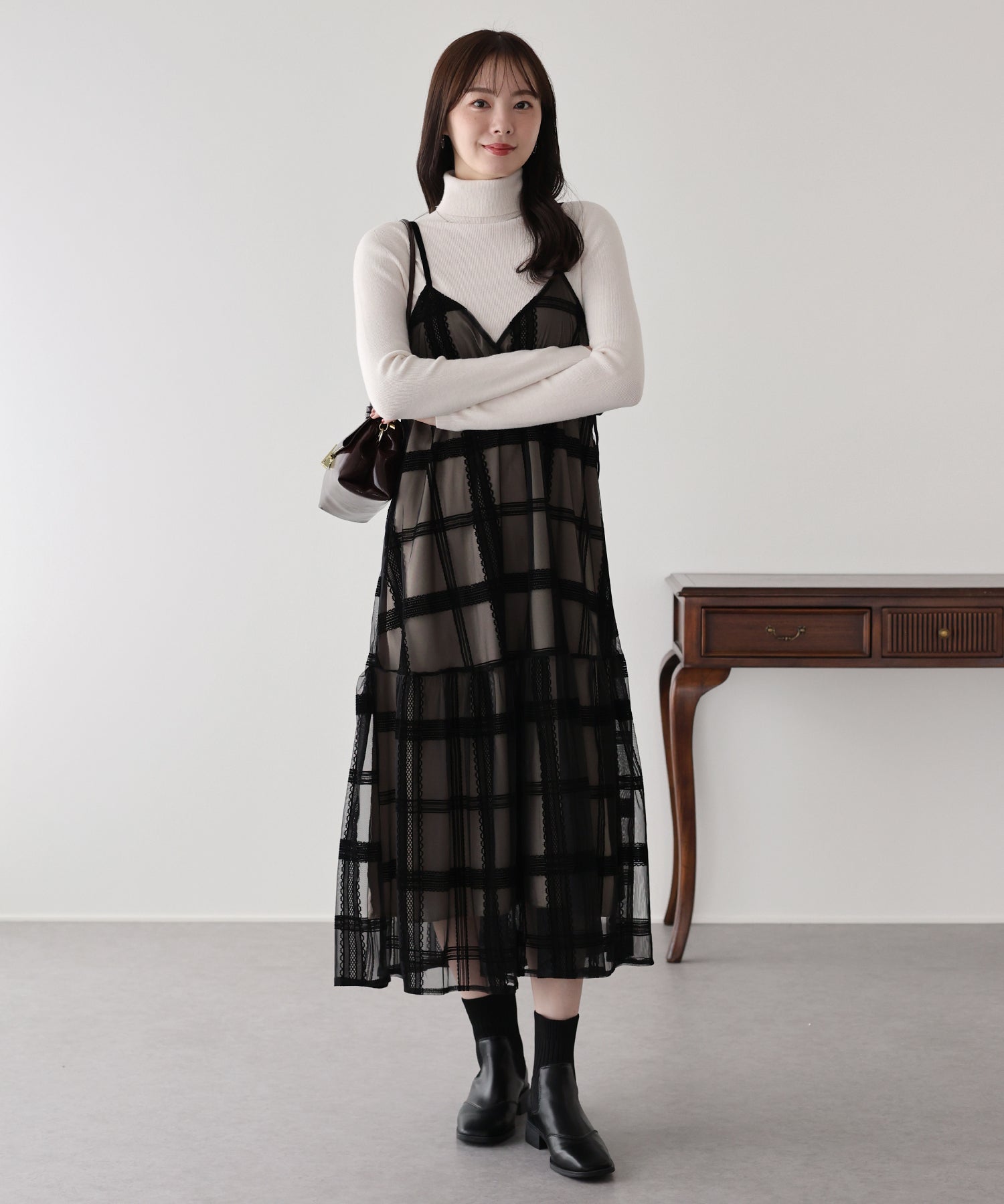 フロッキーチェックキャミワンピース – BLUE ONLINE