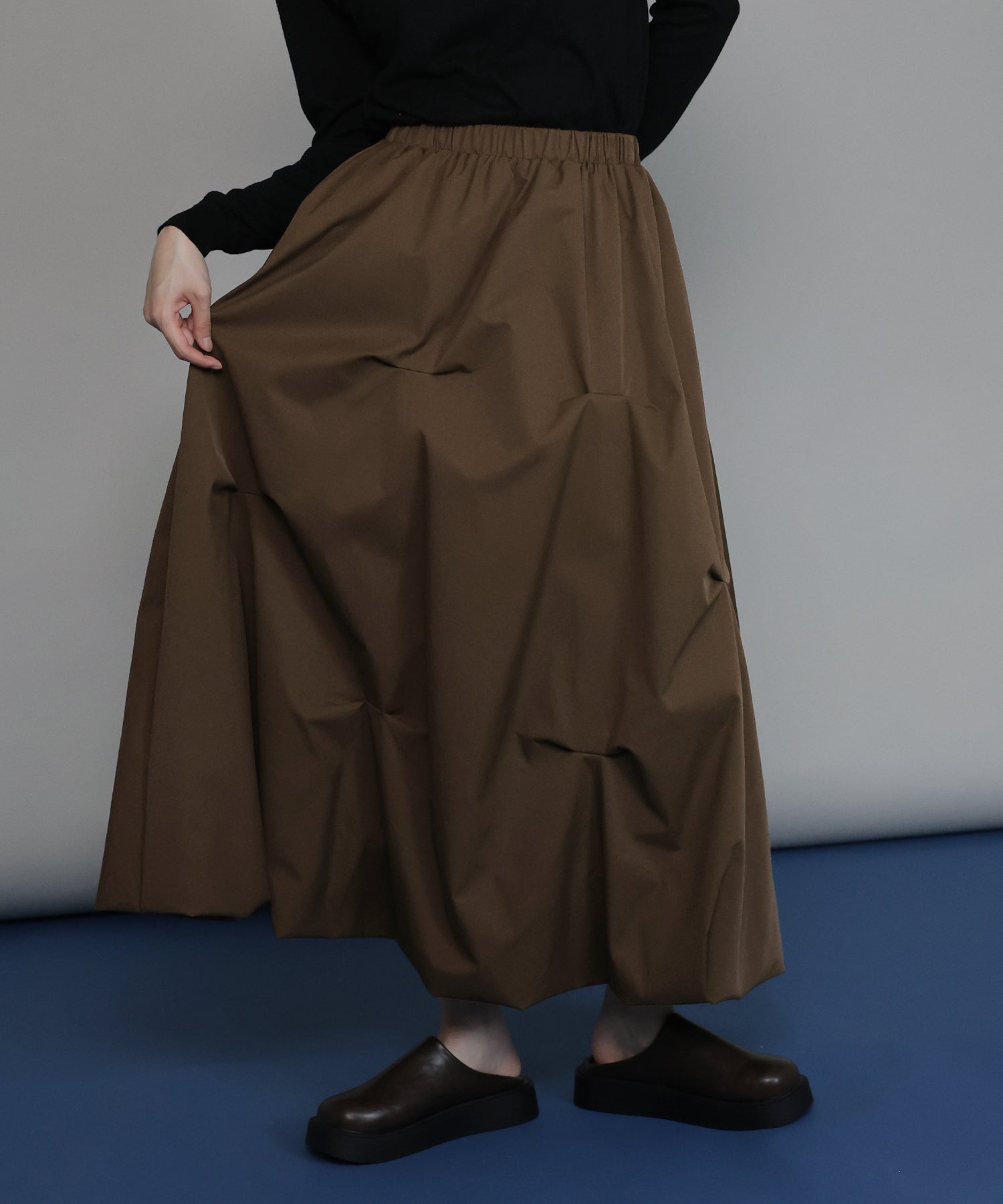 スカラー　 ランダムタック入り　配色バルーンスカート J by blue（ジェイバイブルー） スカート 「新色追加」ランダムタック