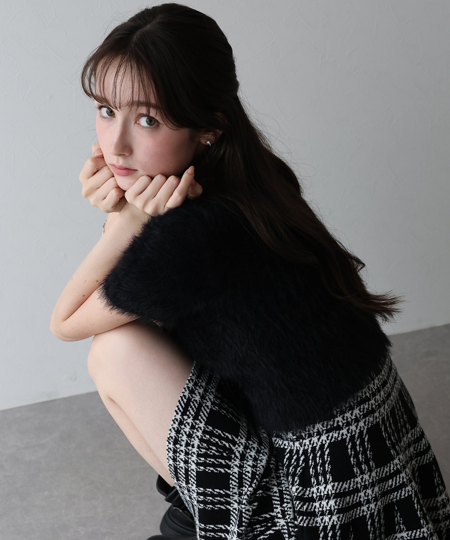 【早割5％OFF】ハイネックシャギーニット