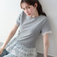 【早割5％OFF】レースドッキングＴシャツ【メール便】