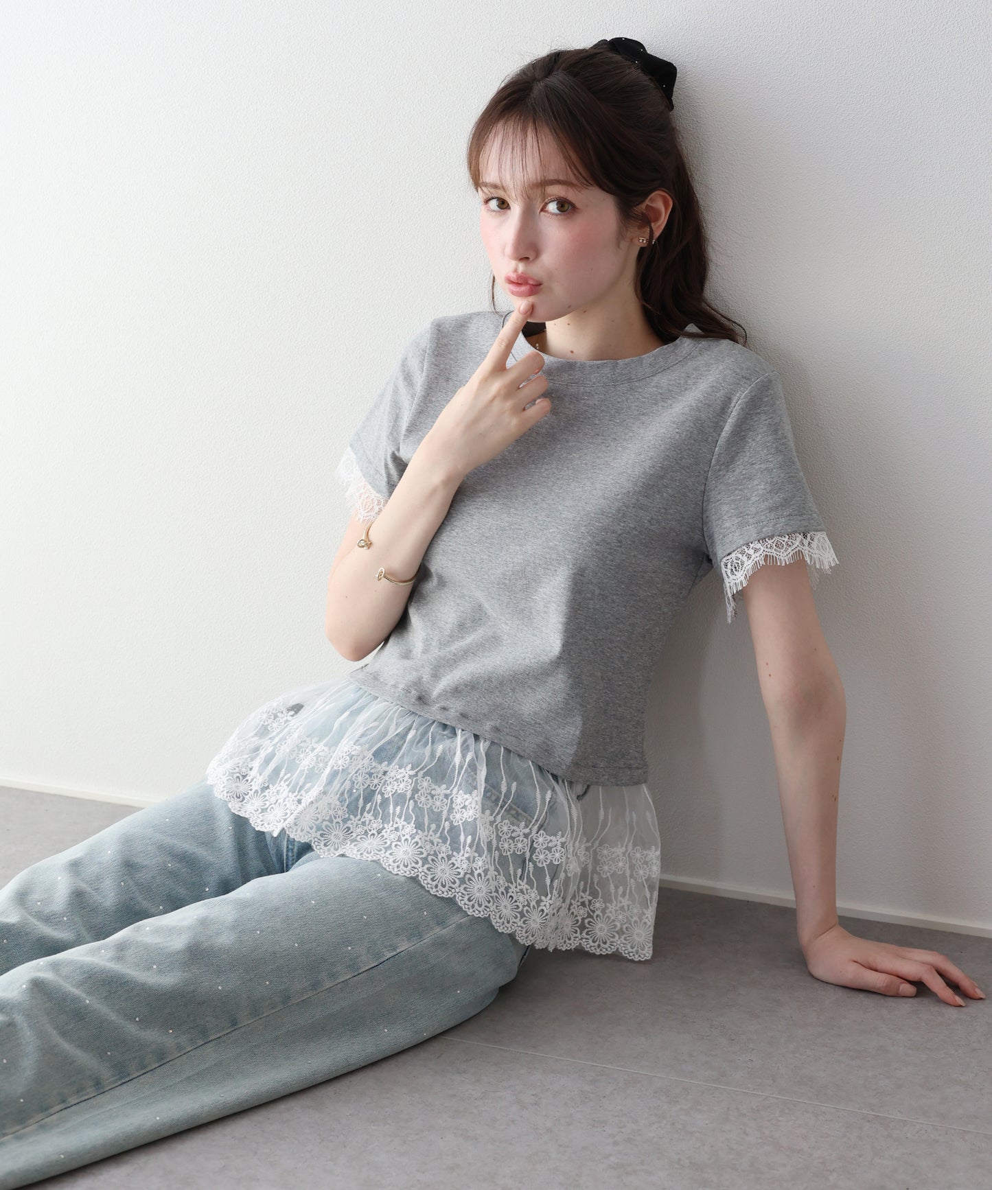 レースドッキングＴシャツ【メール便】