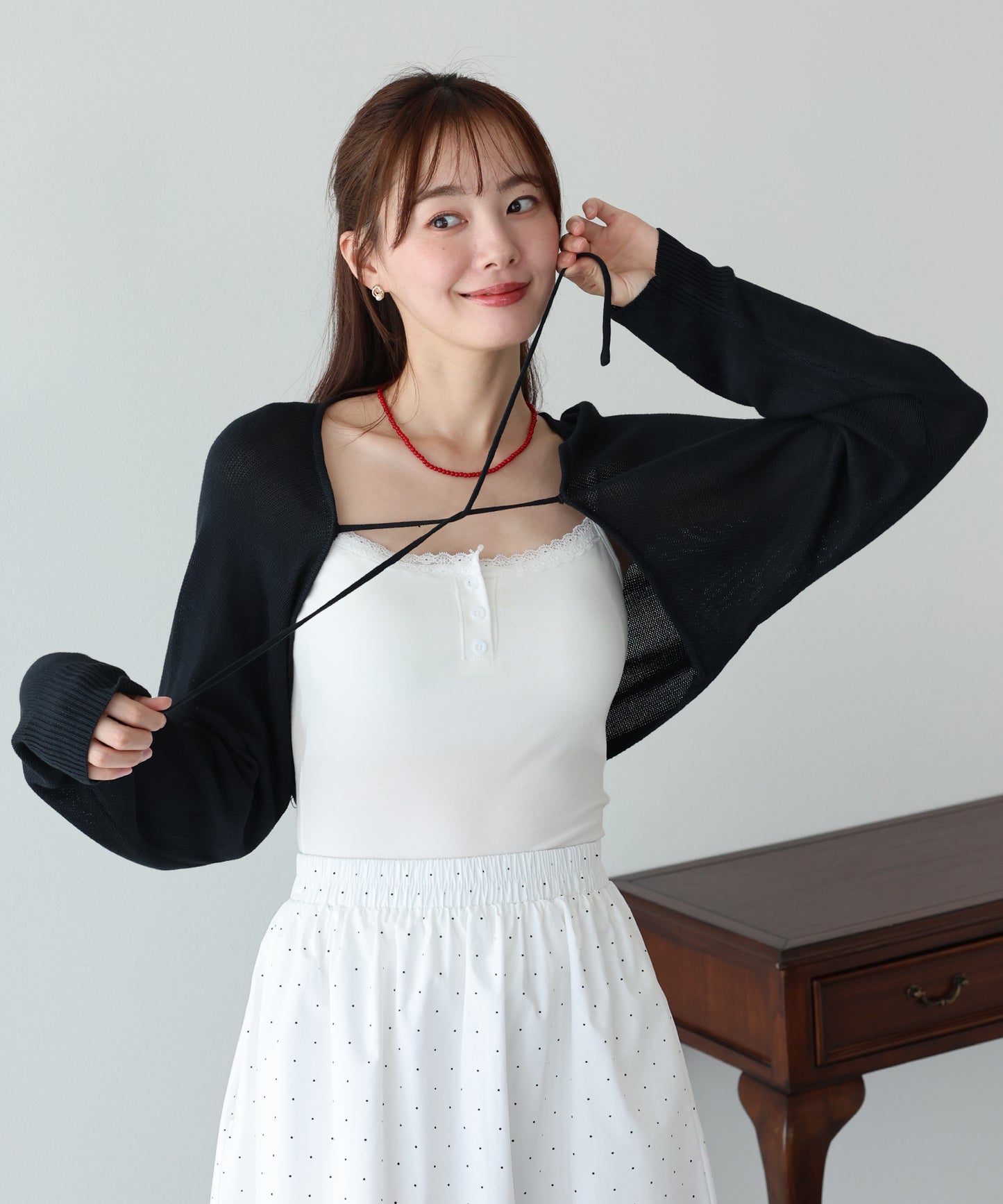 【早割5％OFF】フロントリボンシアーポレロ【メール便】