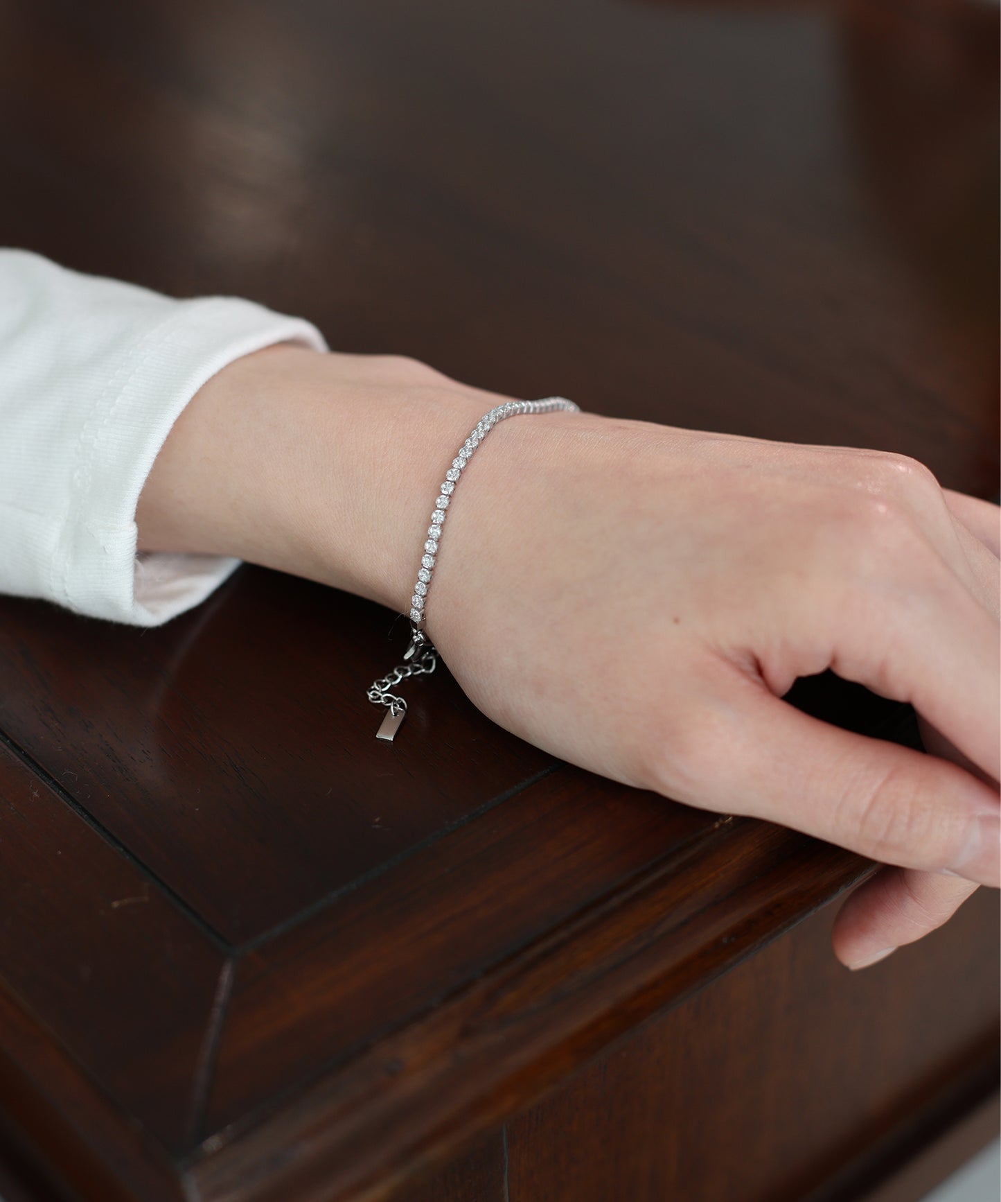 【早割5％OFF】ジルコニアテニスブレスレット / サージカルステンレス【ネコポス】