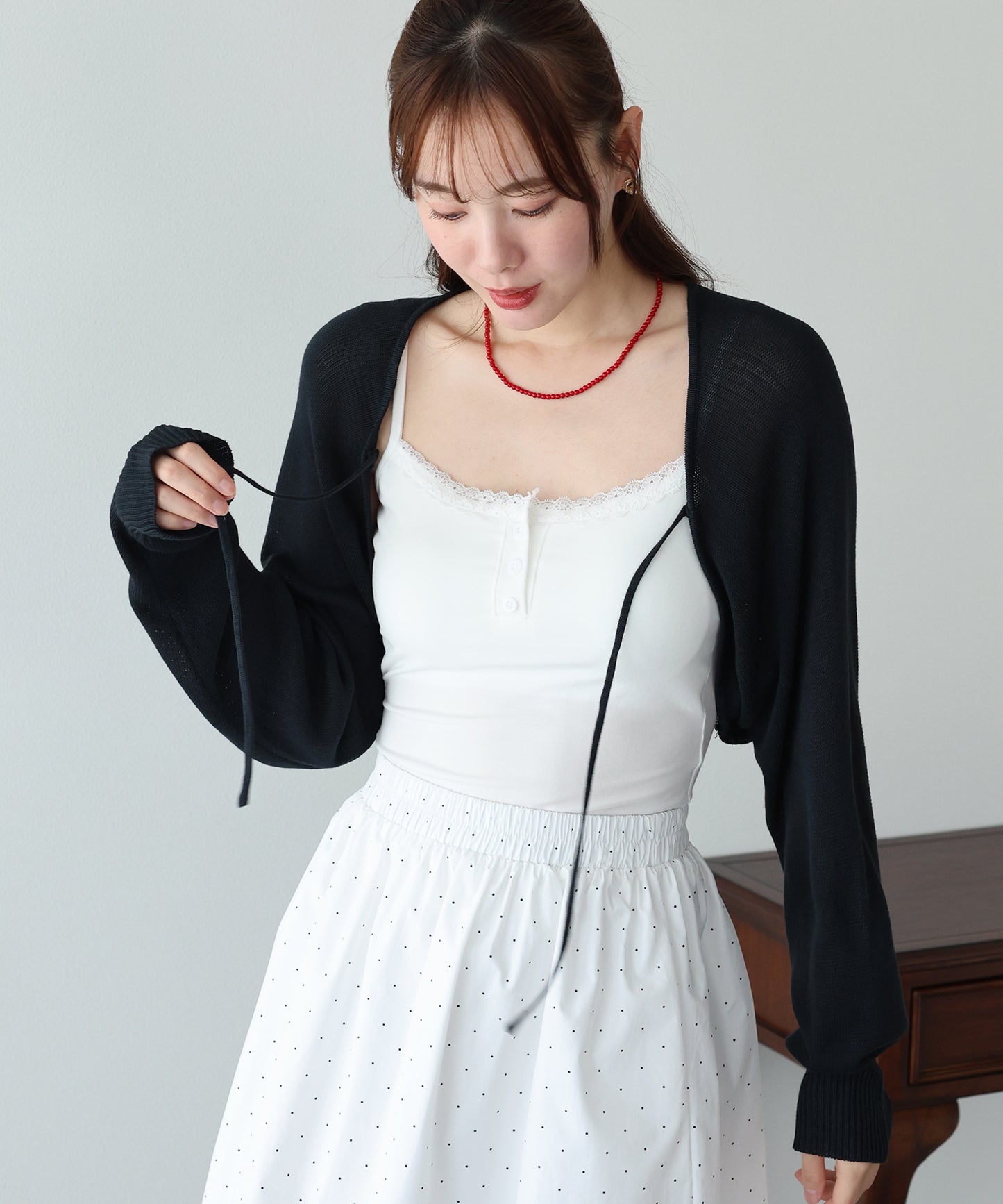 【早割5％OFF】フロントリボンシアーポレロ【メール便】