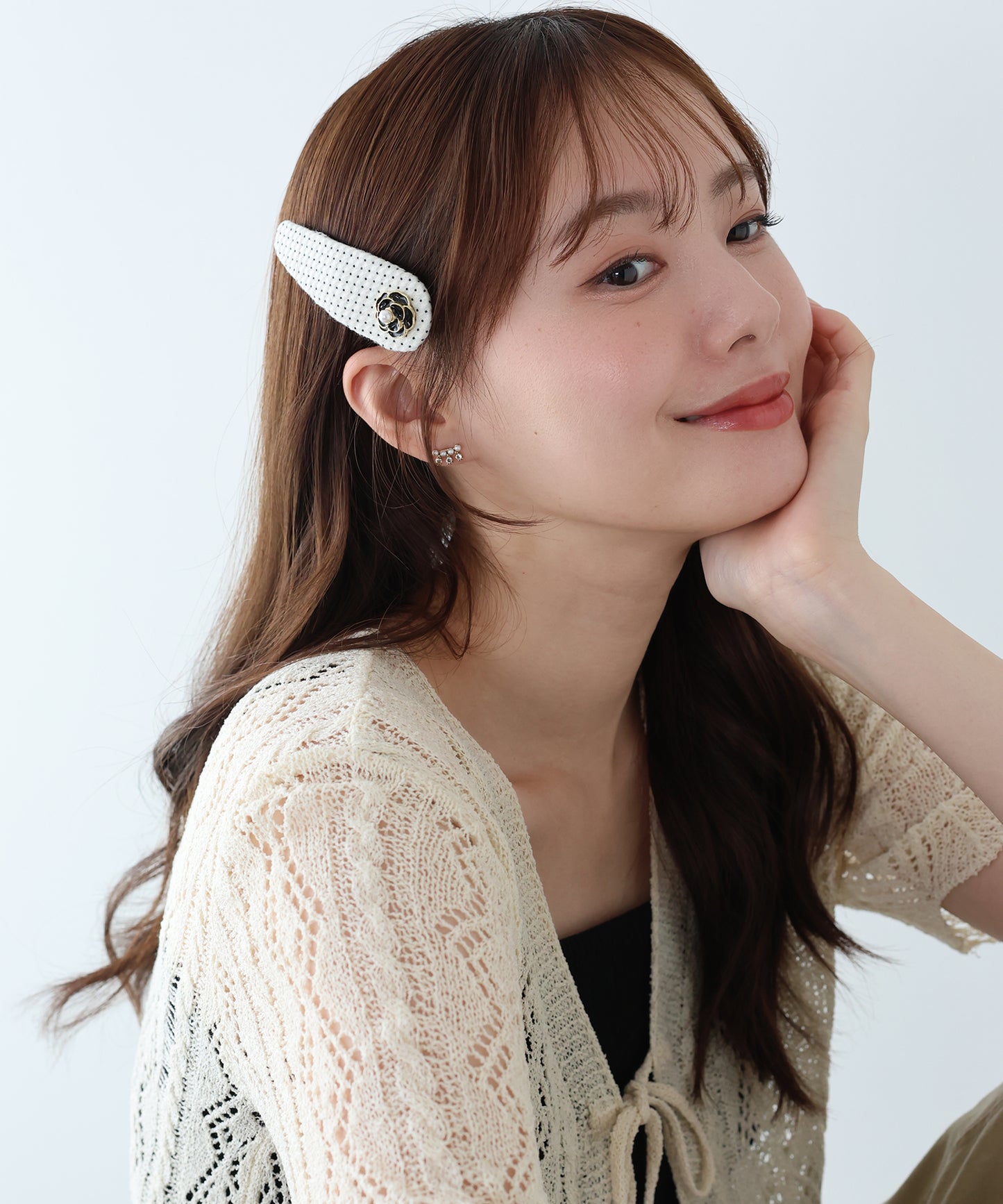 ローズドットヘアピン【メール便】