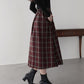 丈が選べるチェックロングスカート