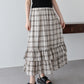 【早割5％OFF】ティアードチェックスカート