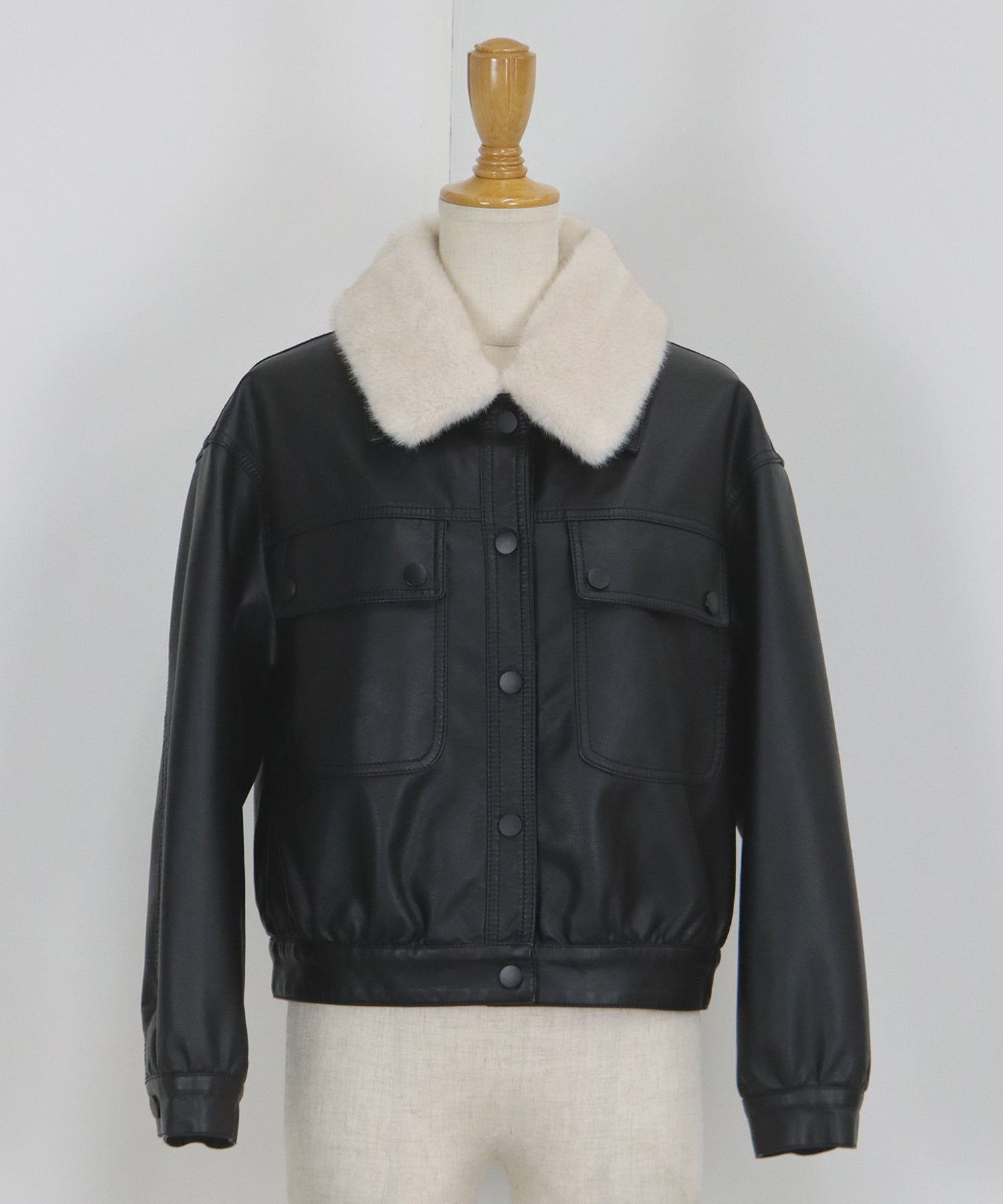 SALE】ファー付きフェイクレザーブルゾン – BLUE ONLINE