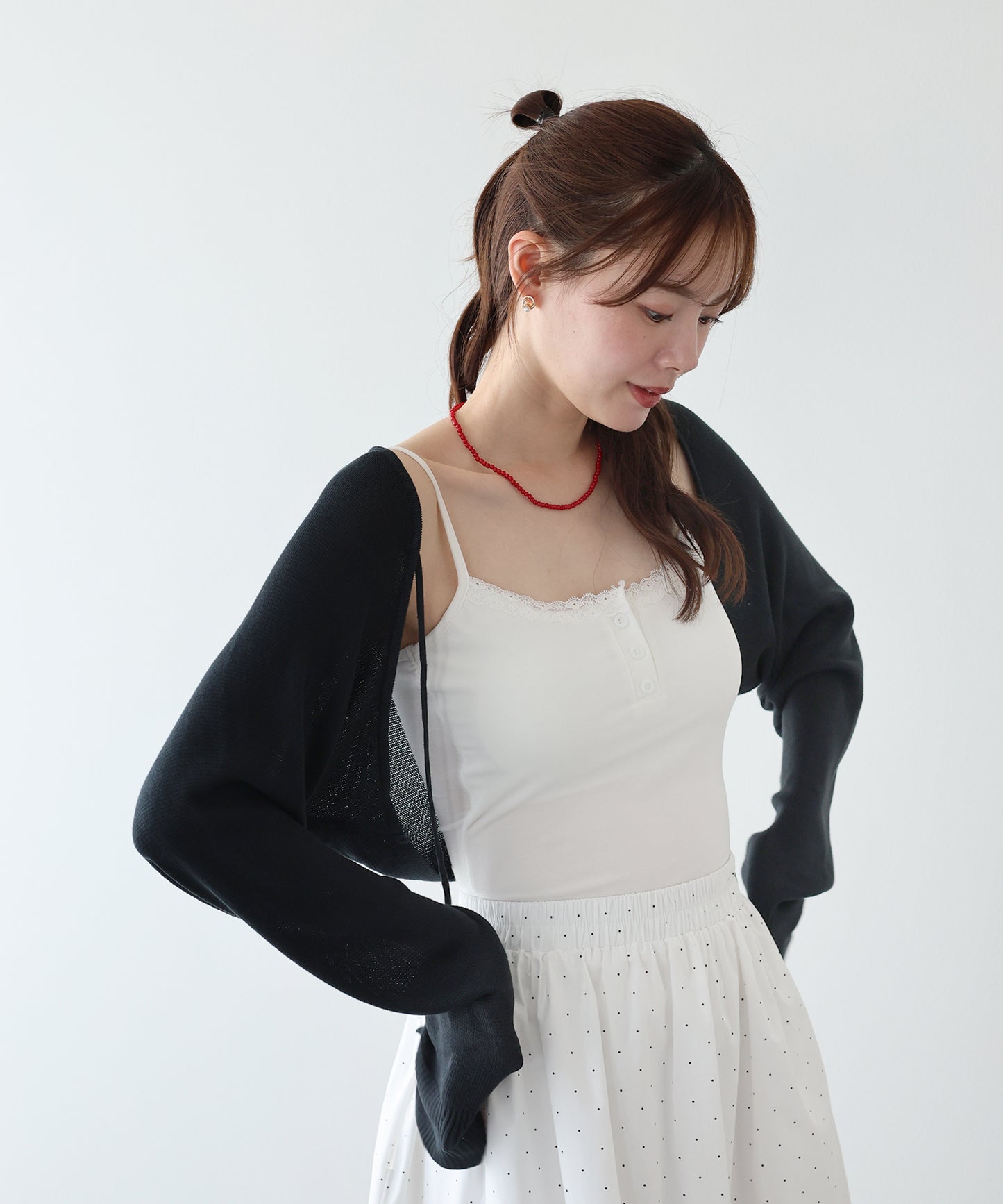 【早割5％OFF】ヘンリーネックレースキャミソール【メール便】
