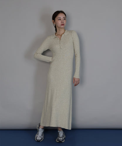 【早割5％OFF】ポロリブニットワンピース[ J by blue ]