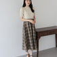 【TIME SALE】チェックドッキングワンピース