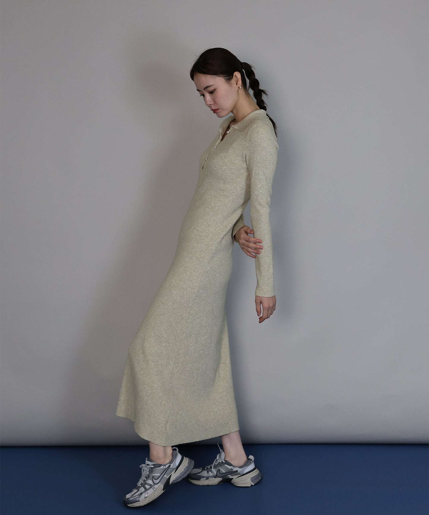 ポロリブニットワンピース[ J by blue ]