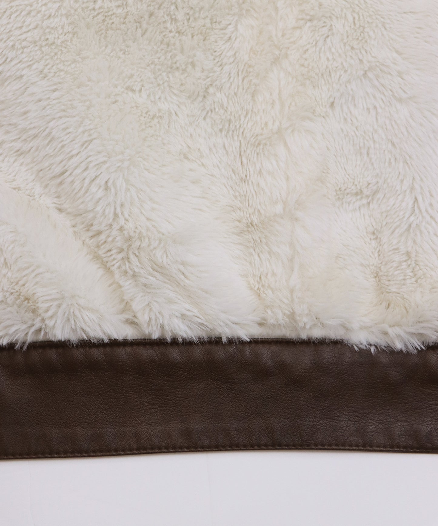 ファー付きフェイクレザーブルゾン