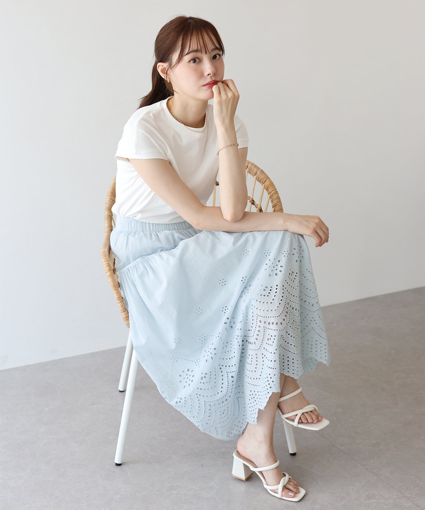 【TIME SALE】コットンレーススカート