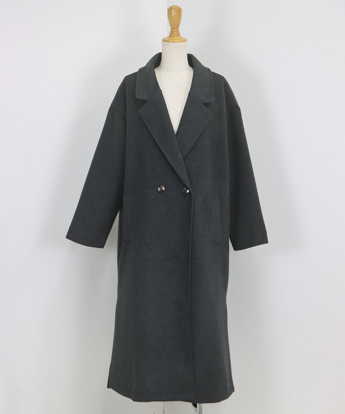 テーラードウールロングコート